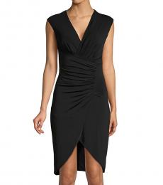 Roberto Cavalli Nero Ruched Tulip Bodycon Dress