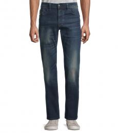 True Religion Dark Blue Larkee Regular-Straight Jeans