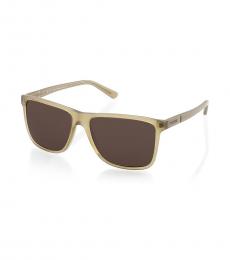 DKNY Light Brown Rectangle Sunglasses