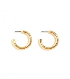 Gold Shiny Hoop Earrings