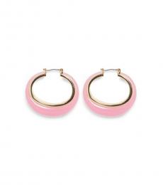 Light Pink Sea Glass Hoop Earrings