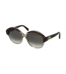 Celine Grey Brown Round Sunglasses