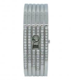 Dolce & Gabbana Silver Keyhole Analog Bangle Watch
