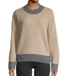 Calvin Klein Beige Dropped Shoulder Sweater