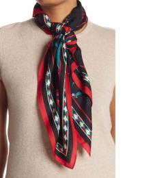 Vince Camuto Black Wildflower Square Scarf
