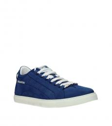 Blue Suede Low Top Sneakers