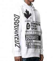 Dsquared2 White Printed Slouch Fit Sweatshirt