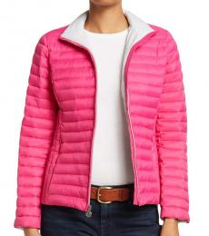 Michael Kors Light Pink Short Packable Puffer Coat