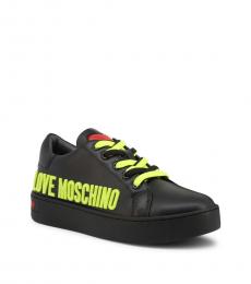 Love Moschino Black Logo Print Sneakers