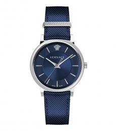 Versace Dark Blue V-Circle Watch
