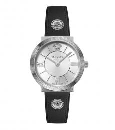 Versace Black Silver Glamour Watch