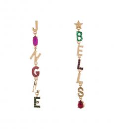 Betsey Johnson Multicolor Jingle Bells Drop Earrings