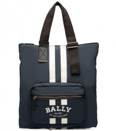 Bally Navy Blue Fallie Large Tote