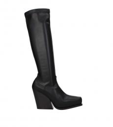 Stella McCartney Black Leather Knee Length Boots