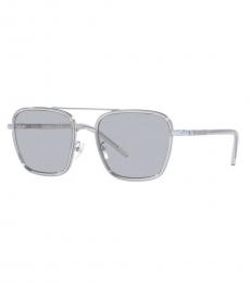 Tory Burch Silver Grey Navigator Sunglasses