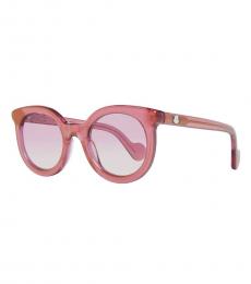 Moncler Fuchsia Round Gradient Sunglasses