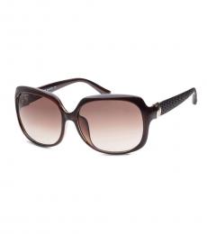 Ferragamo Dark Brown Square Sunglasses