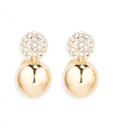 Vince Camuto Golden Pave Crystal Ball Drop Earrings