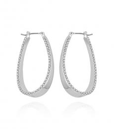 Vince Camuto Silver Scoop Pave Drop Earrings