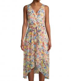 Karl Lagerfeld Multi color Floral-Print Wrap Dress
