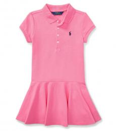 Ralph Lauren Little Girls Pink Short-Sleeve Polo Dress