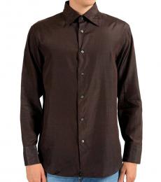 Armani Collezioni Cherry Black Casual Silk Shirt