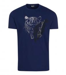 Navy Blue Graphic Printed T-Shirt