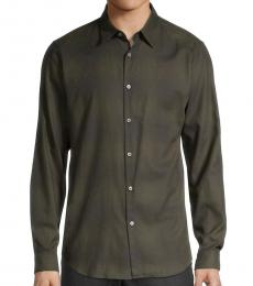 Theory Olive Irving Button-Front Shirt