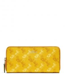 Coach Yellow Horse And Carriage Accordion Wallet