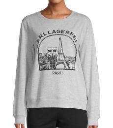 Karl Lagerfeld Light Grey Logo Sweatshirt