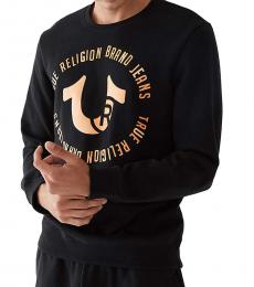 True Religion Black Horeshoe Crewneck Sweatshirt