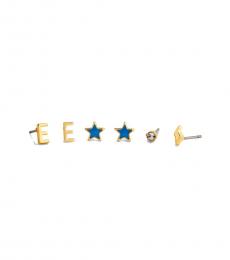 Coach Golden E Initial Earrings Set