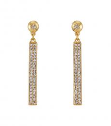 Vince Camuto Golden Glitz Crystal Linear Drop Earrings