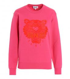 Kenzo Light Pink Embroidered Sweatshirt
