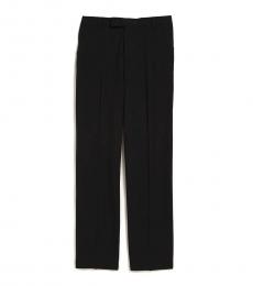 Calvin Klein Boys Black Flat Front Slim Fit Dress Pants