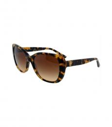 Tory Burch Tortoise-Brown Oversize Sunglasses