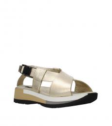 Philippe Model Gold Leather Sandals