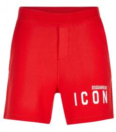Red Front Logo Shorts