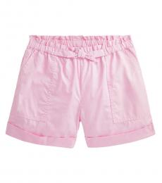 Ralph Lauren Girls Pink Paperbag Shorts