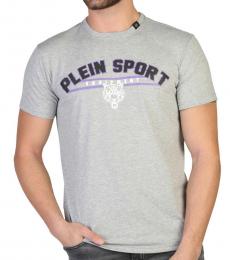 Philipp Plein Grey Graphic Logo T-Shirt
