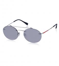 Prada Silver Round Pilot Sunglasses
