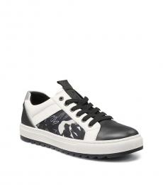 Karl Lagerfeld White Black Recycled Sawtooth Sneaker
