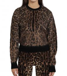 Dolce & Gabbana Leopard Print Crewneck Sweater