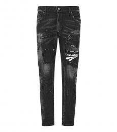 Dsquared2 Black Cotton Denim Jeans