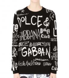 Dolce & Gabbana BlackWhite Wool Jumper