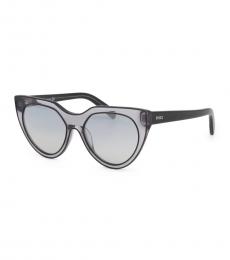 Grey Logo Cat Eye Sunglasses