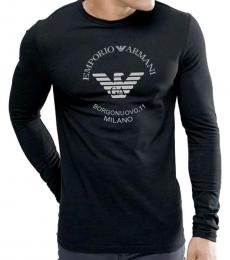 Emporio Armani Black Eagle Logo Long Sleeve T-Shirt