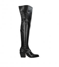 Black Tall Leather Boots
