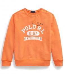 Ralph Lauren Boys Classic Peach French Terry Sweatshirt