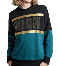True Religion Black Alligator Crewneck Sweatshirt